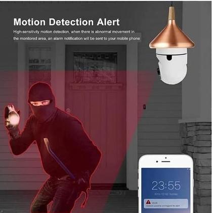 Imagem de Câmera IP Lâmpada 1080p HD: Sua Casa Mais Segura com Wi-Fi Inteligente