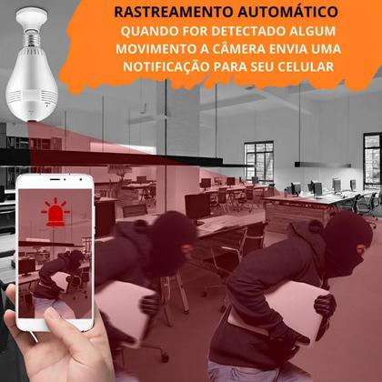 Imagem de Camera Ip Lâmpada Segurança 360 Monitoramento Discreto Visão