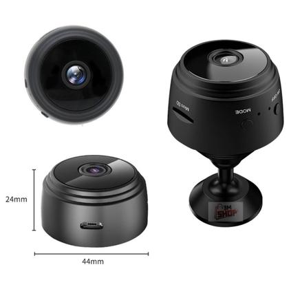 Imagem de Câmera Ip Mini Espiã Compacta Discreta Full HD Inteligente Sem Fio 1080P Wifi A9 Grava Audio
