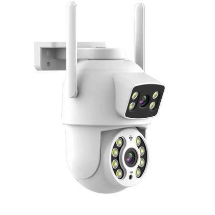 Imagem de Câmera IP PTZ Externa 4K Wifi 8MP Com Lentes Duplas E Telas Duplas Detecção Humana Por IA CCTV Sem