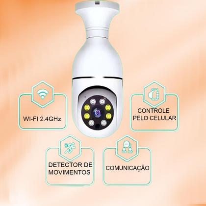 Imagem de Câmera Ip Segurança Lampada Wifi Smart Camera Jortan Jt-8177 CMRIP0