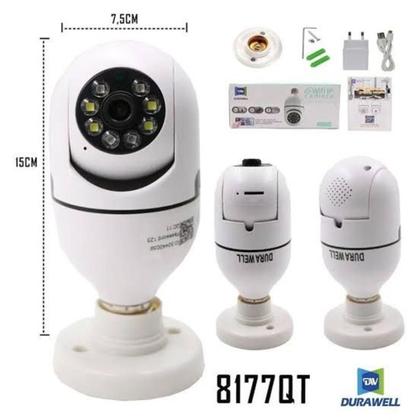 Imagem de Camera Ip Segurança Lampada Yoosee Panoramica 360 Wifi Espia Seguranca 24h - Luatek