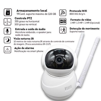 Imagem de Camera Ip Segurança Robô Panoramica Espia Wifi Sensor Movimento PTZ - Pré Vendida