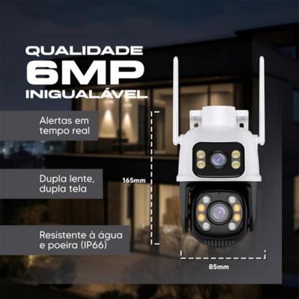 Imagem de Câmera IP Sem Fio de Segurança Externa HD 3MP Visão Noturna Infravermelha