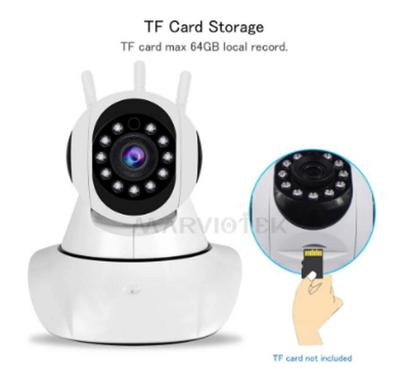 Imagem de Câmera Ip Sem Fio Wifi, Com áudio, Grava em Cartão Sd, com 3 Antenas e Visão Noturna