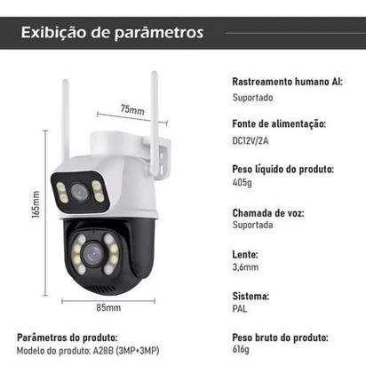 Imagem de Câmera IP Speed Dome 2 em 1 à Prova D'Água - VALECOM