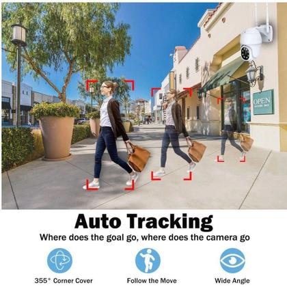 Imagem de Câmera Ip Speed Dome Zoom 4x Ptz Wifi Prova De Água Externas