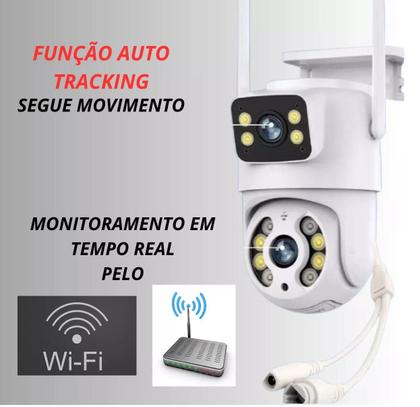 Imagem de Câmera IP Wi-fi Lentes Dupla Externa Prova D'água Infravermelho HD 1080P