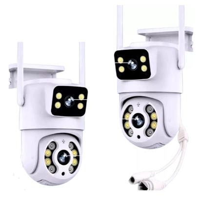 Imagem de Câmera IP Wi-fi Lentes Dupla Externa Prova D'água Infravermelho HD 1080P