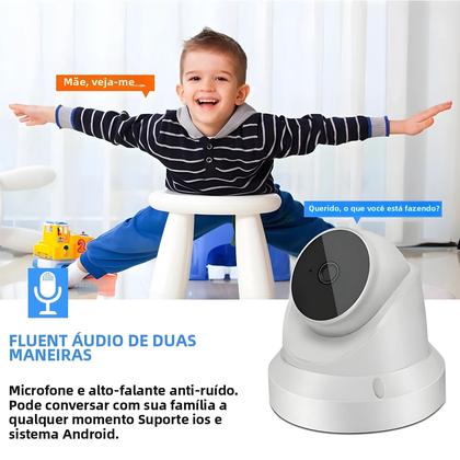 Imagem de Câmera IP WiFi 3MP V380 Pro - Monitor de Bebê Sem Fio com Áudio Bidirecional