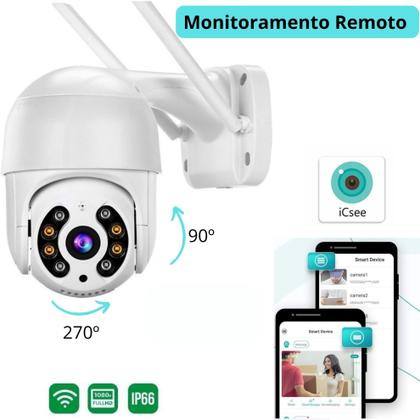 Imagem de Câmera IP Wifi A8 À Prova D'água Infravermelho Full HD ICSEE