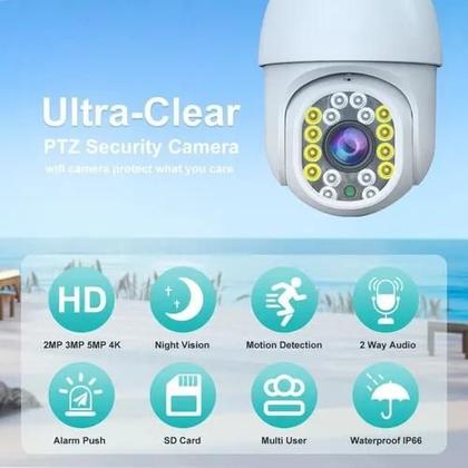 Imagem de Câmera Ip Wifi Externa Com Visão Noturna Colorida Zoom Hd