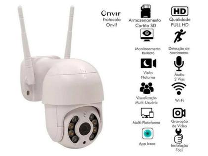 Imagem de Câmera Ip Wifi Segurança Monitoramento A8 Interna Externa Full HD 1080p Visão Noturna