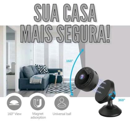 Imagem de Câmera Mini de Segurança Espiã Wifi Visão Noturna 1080 HD - A9