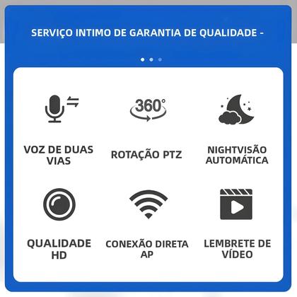 Imagem de Câmera Mini IP Wifi 1080P HD Com Visão Noturna Inteligente Monitor De Bebê Com Rastreamento
