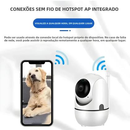 Imagem de Câmera Mini IP Wifi 1080P HD Com Visão Noturna Inteligente Monitor De Bebê Com Rastreamento