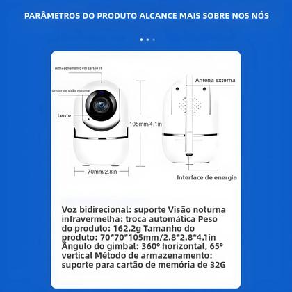 Imagem de Câmera Mini IP Wifi 1080P HD Com Visão Noturna Inteligente Monitor De Bebê Com Rastreamento