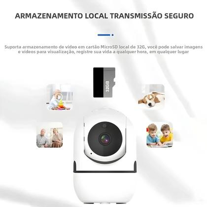 Imagem de Câmera Mini IP Wifi 1080P HD Com Visão Noturna Inteligente Monitor De Bebê Com Rastreamento
