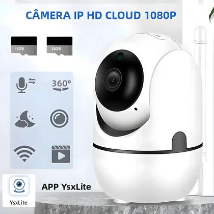 Imagem de Câmera Mini IP Wifi 1080P HD Com Visão Noturna Inteligente Monitor De Bebê Com Rastreamento
