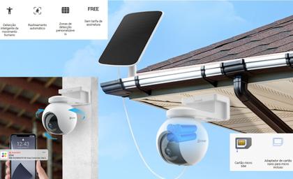 Imagem de Camera Panoramica 2k 4g Cs-eb8 + Painel Solar Ezviz 