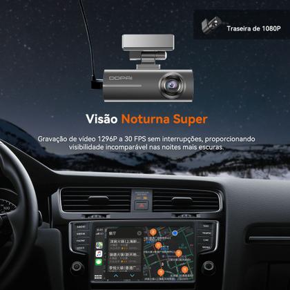 Imagem de Câmera para Carro Tecnologia Wifi Resolução 1080p Armazenamento Inteligente Gravação Monitoramento Seguro USB Type C Visão Noturna IPS 1080p