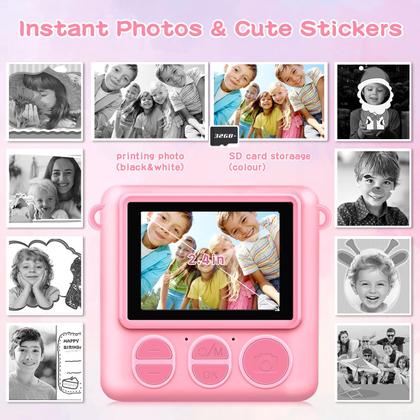 Imagem de Câmera para crianças Enerhamp Instant Print com cartão de 32 GB 1080p