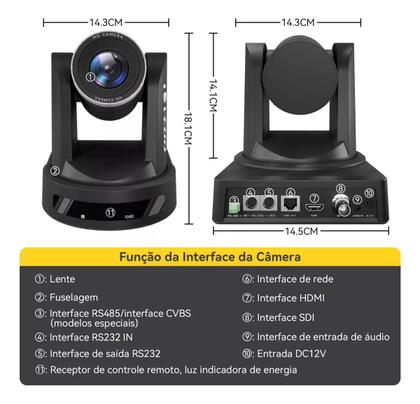 Imagem de Câmera Ptz Para Igrejas Hd 1080p 10x Com Ip Hdmi E Sdi Vedo