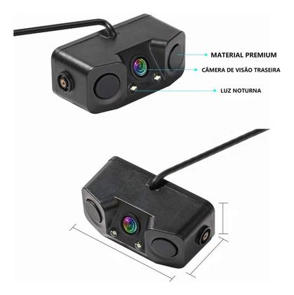 Imagem de Câmera Ré Com 2 Sensores Estacionamento Visão Noturn Premium