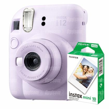 Imagem de Câmera Revela Foto Fujifilm Instax Mini 12 + Filme 10 Fotos Lilas