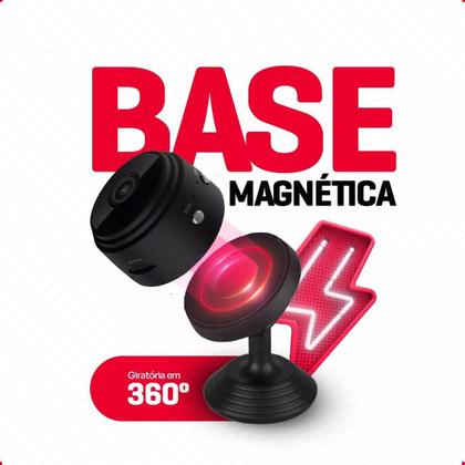 Imagem de Câmera Secreta A9 sem Fio HD - Vigilância Noturna com Qualidade em Cor Preto