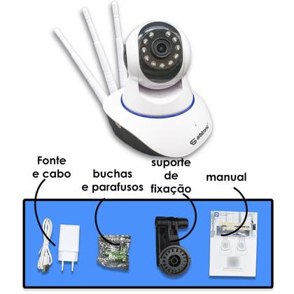 Imagem de Câmera Segurança 3 Antenas Ip Onvif Wifi Noturna Orbitronic