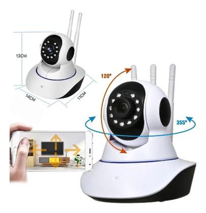 Imagem de Câmera Segurança Babá Eletrônica Smart Ip Com 3 Antenas KAP-S069 - NoBrand