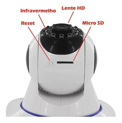 Imagem de Câmera Segurança Babá Eletrônica Wifi Ip Visão Noturna