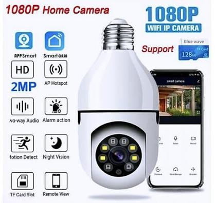 Imagem de Câmera Segurança Bocal de Lâmpada Rotativa Wifi Com Câmera Ip66