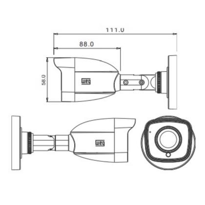 Imagem de Câmera Segurança Bullet Analógica Weg Wcam 2mp 2,8mm FullHD