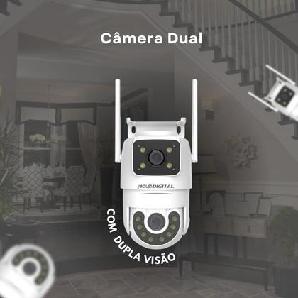 Imagem de Câmera Segurança Externa WiFi Dual Dome Alexa/Google Panoramica visão dupla Novadigital