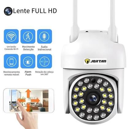 Imagem de Câmera Segurança Externa Wifi Zoom 4x lançamento 2024 Rotativa Prova Dágua visão noturna sensor infravermelho  Camera Segurança