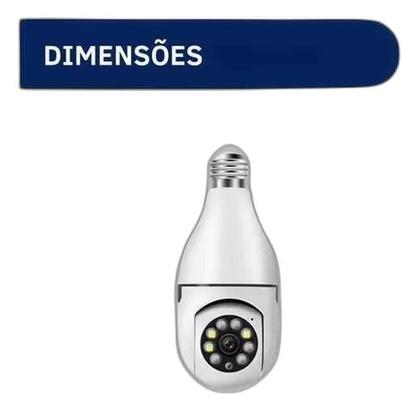 Imagem de Câmera Segurança Ip Wifi Lâmpada Uso Interno E Externo