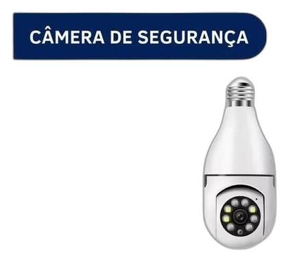 Imagem de Câmera Segurança Ip Wifi Lâmpada Uso Interno E Externo