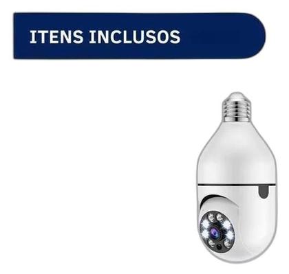 Imagem de Câmera Segurança Ip Wifi Lâmpada Uso Interno E Externo