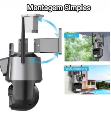 Imagem de Câmera segurança Ip Wifi P11-qq6 Lente Dupla 6mp app Icsee cor preto