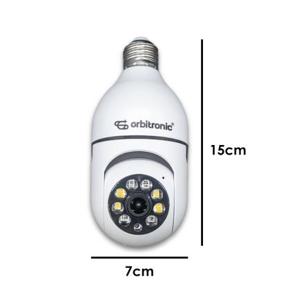 Imagem de Camera Segurança Panoramica Lampada Wifi Espia C/rastreio Orbitronic