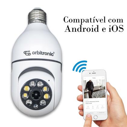 Imagem de Camera Segurança Panoramica Lampada Wifi Espia C/rastreio Orbitronic