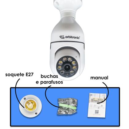 Imagem de Camera Segurança Panoramica Lampada Wifi Espia C/rastreio Orbitronic