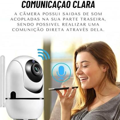 Imagem de Câmera Segurança Robô Baba Eletrônica Wifi Microfone Vídeo