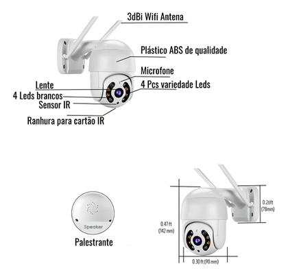 Imagem de Camera Segurança Smart Ip Wifi Icsee Mini Dome Full Hd A8