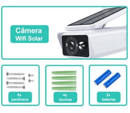 Imagem de Câmera Segurança Wifi Com Placa Solar Prova D'água