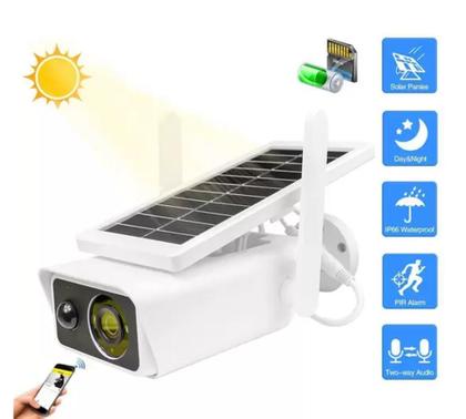 Imagem de Câmera Segurança Wifi Com Placa Solar Prova D'água