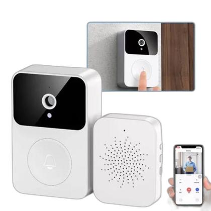 Imagem de Camera Sensor Presença Campainha Visão Noturna Recarregável