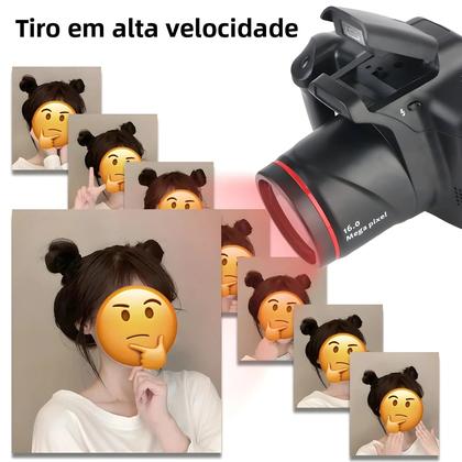 Imagem de Câmera SLR Com Lente Digital Zoom 1080P HD 16MP 140 graus Câmera USB 2.0 Com Tela LCD De 2.4 Polegadas